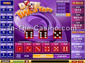 Dice Twister en Vegas Red Casino